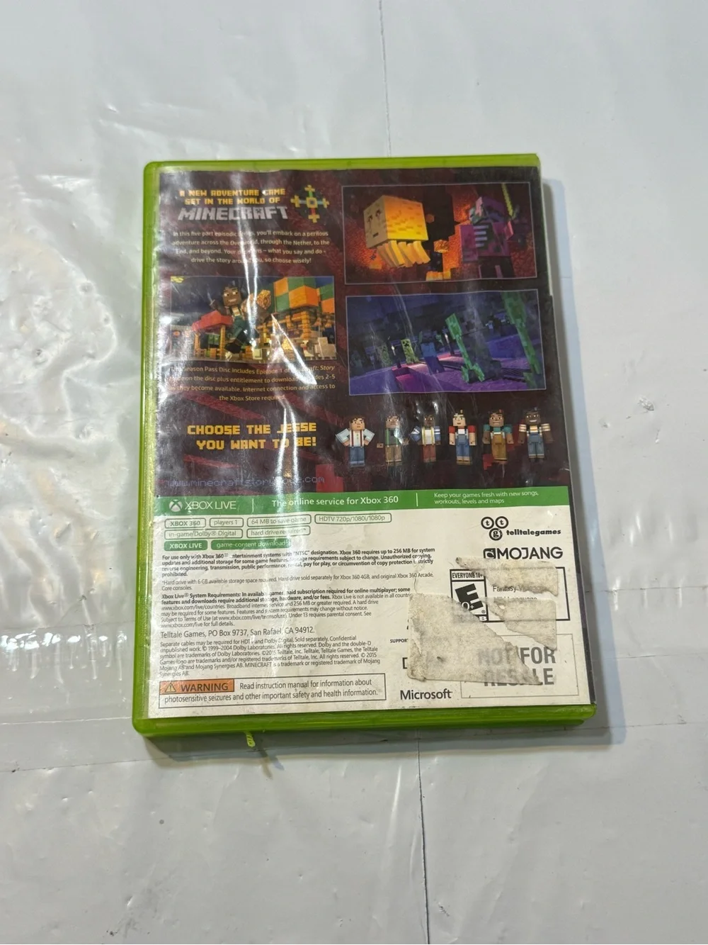 Xbox 360 Minecraft Story Mode